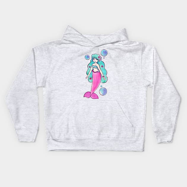 Watercolor Mermaid Kids Hoodie by saradaboru